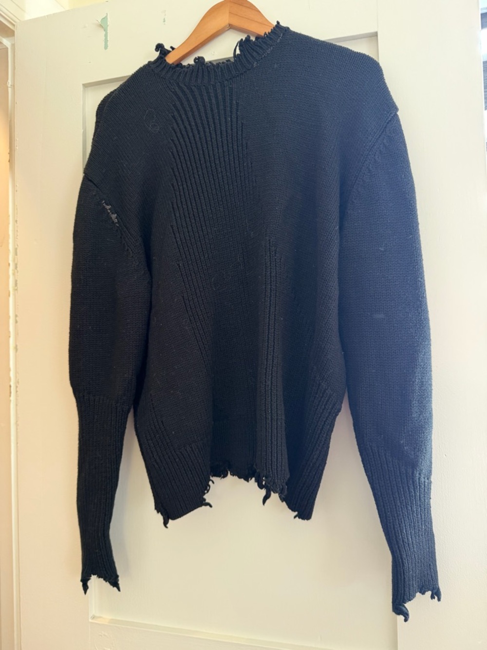 C2H4 "Filtered Reality" Arc Sculpture Knit Sweater